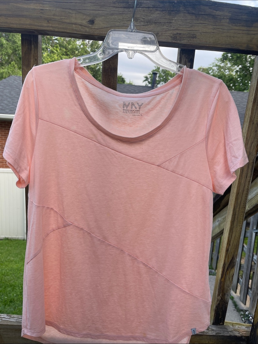 Marc New York Pale peach Short Sleeve Layered Tee